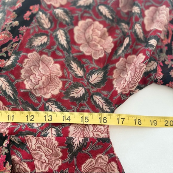 ASOS Women’s Pink and Brown Midi Sundress with Bishop‎ Sleeves Size 2 - Picture 9 of 11